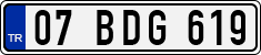 License plate of Turkey, Regular plates