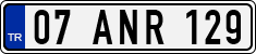 License plate of Turkey, Regular plates