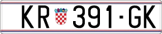 License plate of Croatia, Regular plates