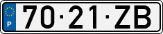 License plate of Portugal, Regular plates