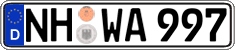 German license plate, Regular plates