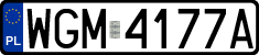 License plates of Poland, Regular car plates