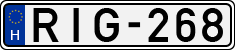 license plates of Hungary, Cars (1990)