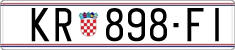 License plate of Croatia, Regular plates