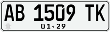 License plate of Indonesia, Regular plates