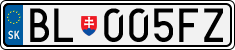 License plate of Slovakia, Cars