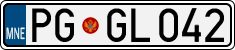 License plate of Montenegro, Cars