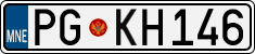 License plate of Montenegro, Cars