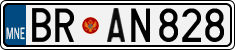 License plate of Montenegro, Cars