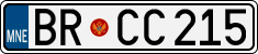 License plate of Montenegro, Cars