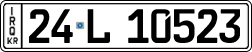 License plate of Iraq, 2022 year system