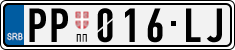 License plate of Serbia, Cars