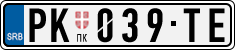 License plate of Serbia, Cars