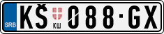 License plate of Serbia, Cars