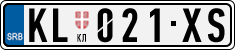 License plate of Serbia, Cars