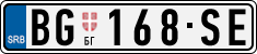 License plate of Serbia, Cars