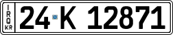 License plate of Iraq, 2022 year system