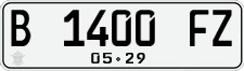 License plate of Indonesia, Regular plates