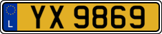 License plate of Luxembourg, 2003 year system