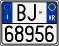 License plate of Italy, Motorcycles (1994 year series)