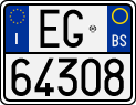 License plate of Italy, Motorcycles (1994 year series)