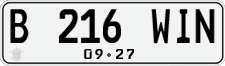 License plate of Indonesia, Regular plates