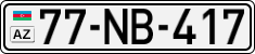 License plate of Azerbaijan, Cars