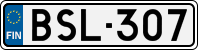 License plate of Finland, Cars