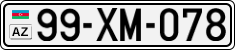 License plate of Azerbaijan, Cars