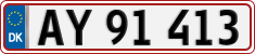 License plate of Denmark, Regular plates