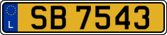 License plate of Luxembourg, 2003 year system