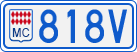 License plate of Monaco, Cars