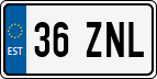 License plate of Estonia, Regular car plates (US-size)