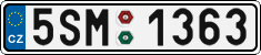 License plate of the Czech Republic, Cars (2001)