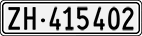License plate of Switzerland, Cars