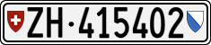 License plate of Switzerland, Cars