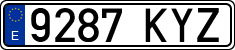 License plates of Spain, Ordinary (2000)