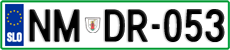 License plate of Slovenia, Cars