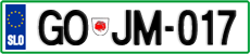 License plate of Slovenia, Cars
