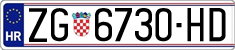 License plate of Croatia, Regular plates