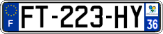 French license plate, SIV (ordinary)
