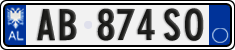 License plate of Albania, Cars (2011)