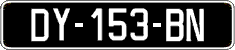 French license plate, SIV (oldtimers)