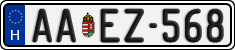 license plates of Hungary, Regular plates (2022)