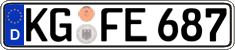 German license plate, Regular plates