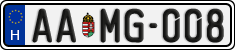 license plates of Hungary, Regular plates (2022)