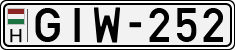 license plates of Hungary, Cars (1990)