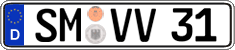 German license plate, Regular plates