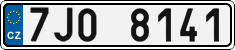 License plate of the Czech Republic, Cars (2001)
