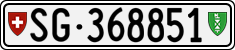 License plate of Switzerland, Cars